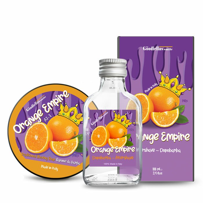set afeitado clasico orange empire goodfellas smile jabon de afeitar y after shave locion