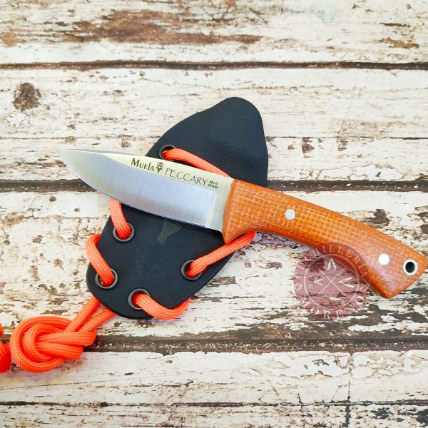 cuchillo caza deportivo edc muela peccary micarta kidex