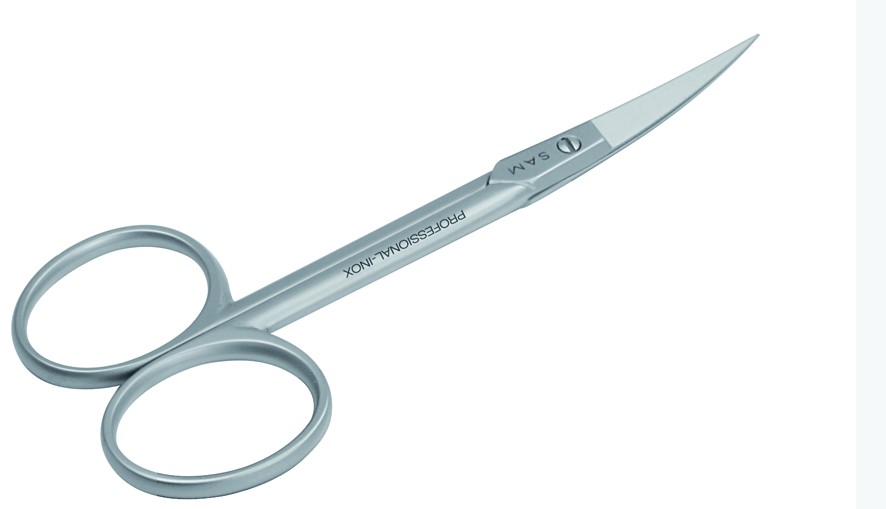 Tijera Manicura Pieles Caballero Curva Inox 9mm