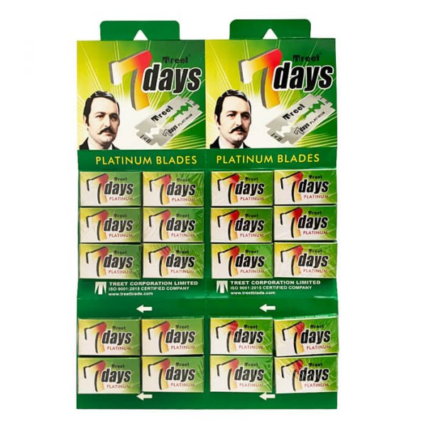 Cuchillas de Afeitar Doble filo 7 DAYS Treet 100 Unidades