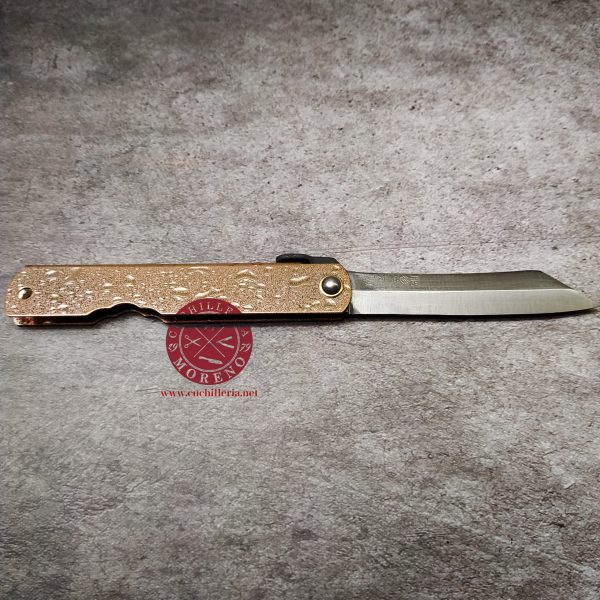 Navaja Japonesa Higonokami Nagao Splash SK5 Blue Paper Steel Rosa