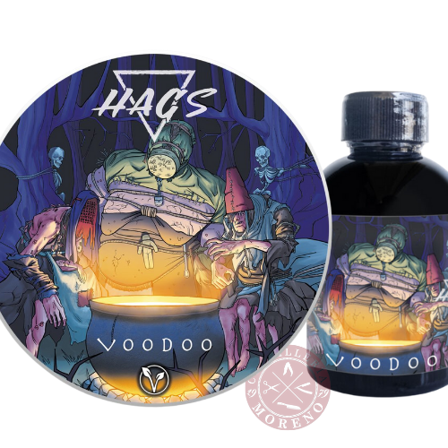 Set Afeitado Jabón de Afeitar y After Shave Loción VOODOO Base Vegana HAGS ARTISAN