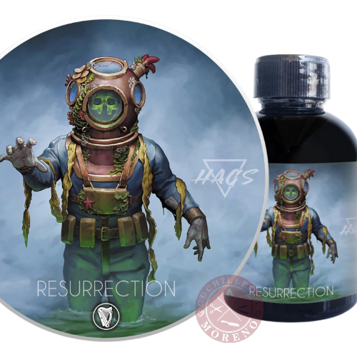 Set Afeitado Jabón de Afeitar y After Shave Loción RESURRECTION Guinness Base HAGS ARTISAN