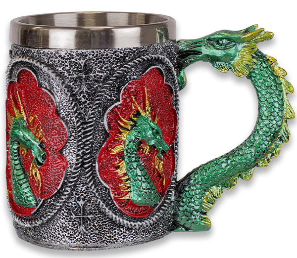 Taza Resina Ornamentación Resina DRAGÓN VERDE TOLE10 IMPERIAL