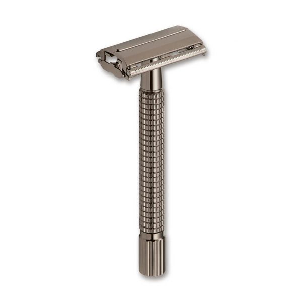 Maquinilla de Afeitar Clásica de  BOKER Mariposa L Gris Gunmetal