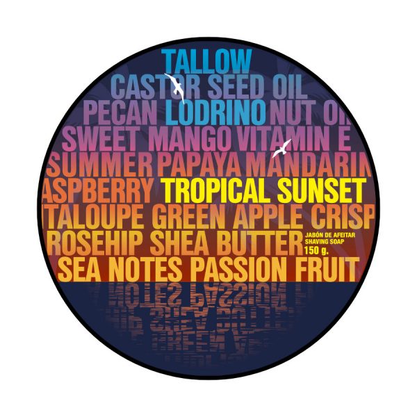Jabón de Afeitar Artesanal TROPICAL SUNSET Lodrino 150g