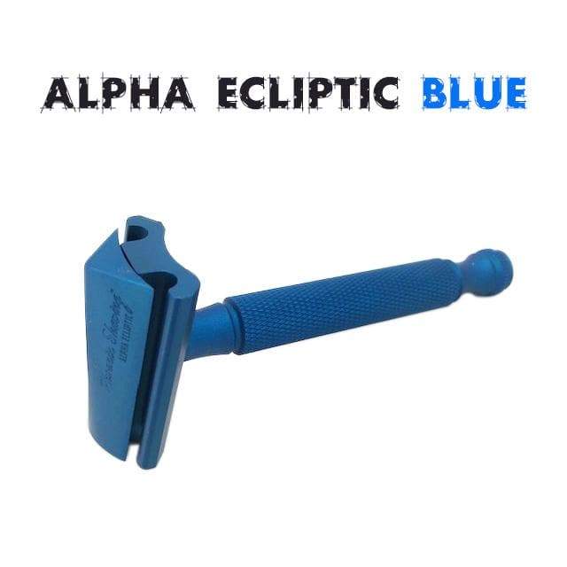 Maquinilla de afeitar Clásica ALPHA ECLEPTIC SLANT Aluminio Azul