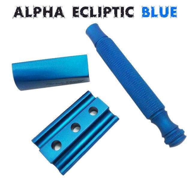 Maquinilla de afeitar Clásica ALPHA ECLEPTIC SLANT Aluminio Azul - Imagen 2