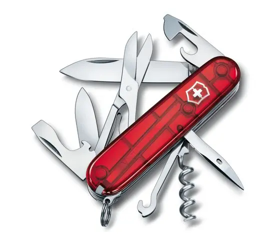 Navaja Suiza Multiusos VICTORINOX CLIMBER Roja Translúcida
