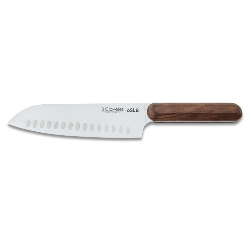 Cuchillo Santoku OSLO 17,5cm 3 CLAVELES