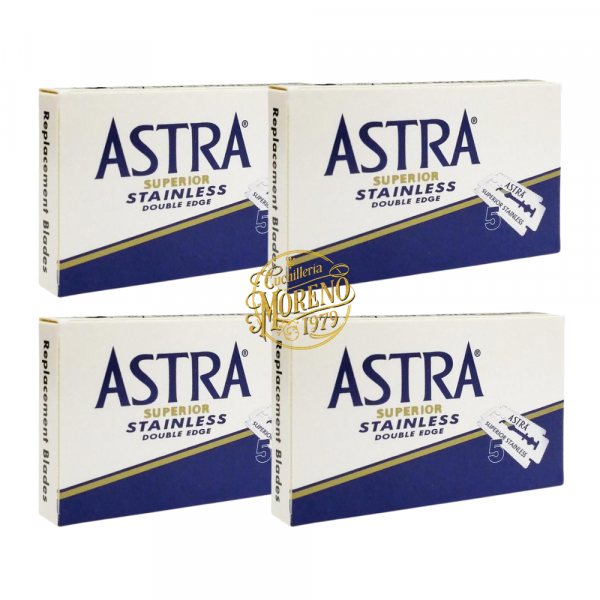 Cuchillas de Afeitar Doble Filo ASTRA SUPERIOR STAINLESS Azules 20 unidades