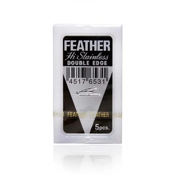 Cuchillas de Afeitar Doble Filo Feather Hi Stainless 5 unidades
