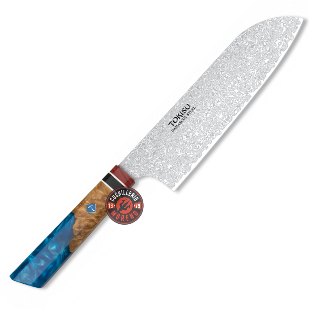 Cuchillo de Cocina Damasco SANTOKU TOKISU 19cm