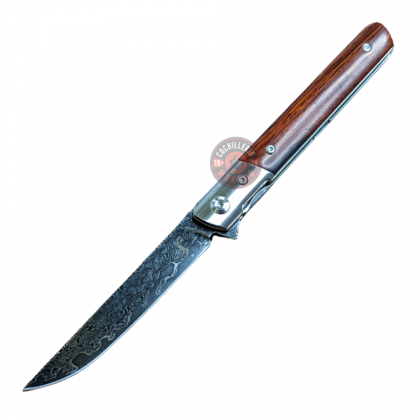 Navaja Estilete SALAMANDRA TEK DAMASCO COCOBOLO