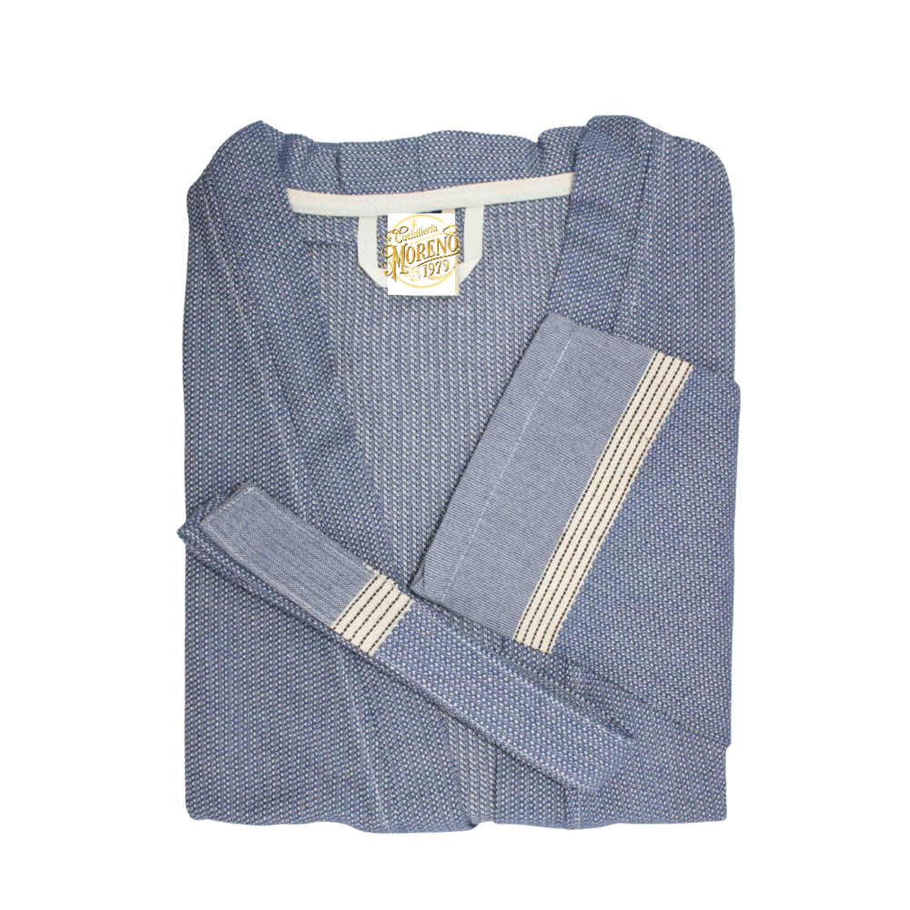 Albornoz NATTE Azul 100% Algodón Talla XXL