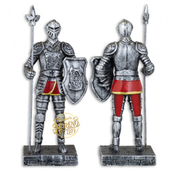 Figura Resina Guerrero Medieval Lanza TOLE10 20cm