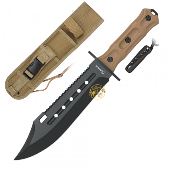 Cuchillo Táctico ALBAINOX Coyote Hoja Negra