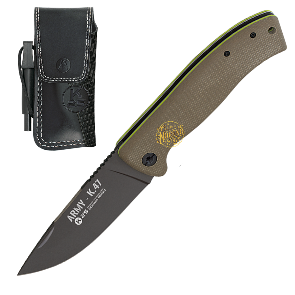 Navaja K25 ARMY Mikarta Verde