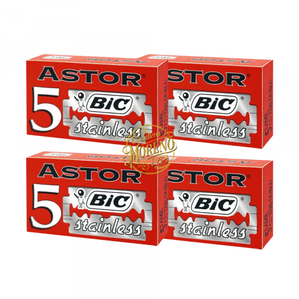 Cuchillas de Afeitar Doble Filo BIC ASTOR INOX 20 Unidades