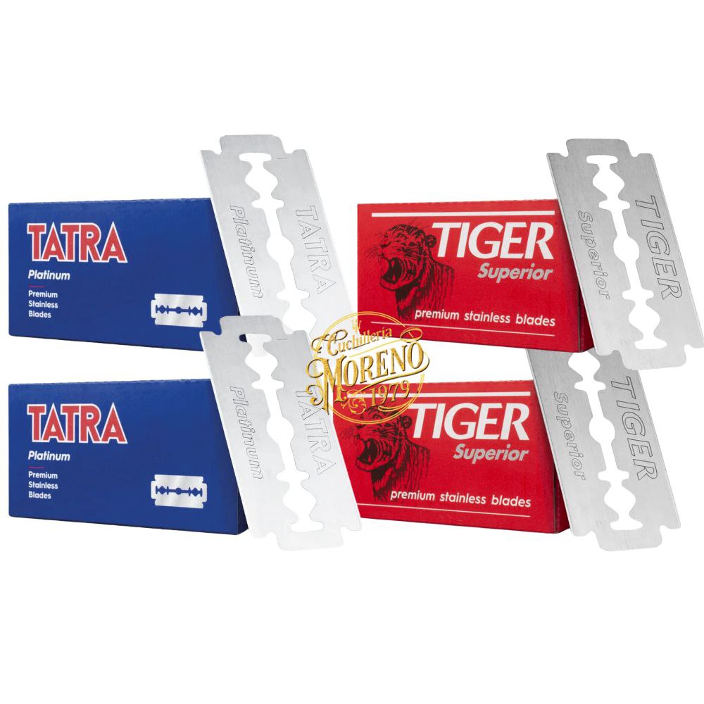 Pack Cuchillas Afeitar doble Filo TATRA TIGER 20 Unidades