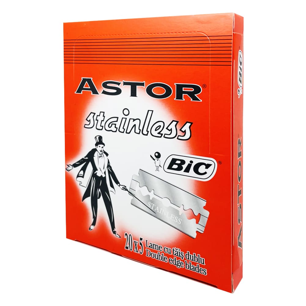 Cuchillas de Afeitar Doble Filo BIC ASTOR INOX 100 Unidades