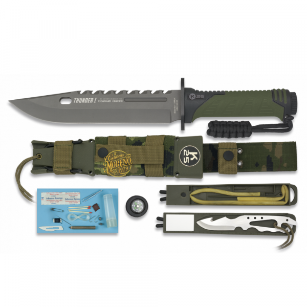 Cuchillo Supervivencia K25 THUNDER I CAMO ESPAÑA
