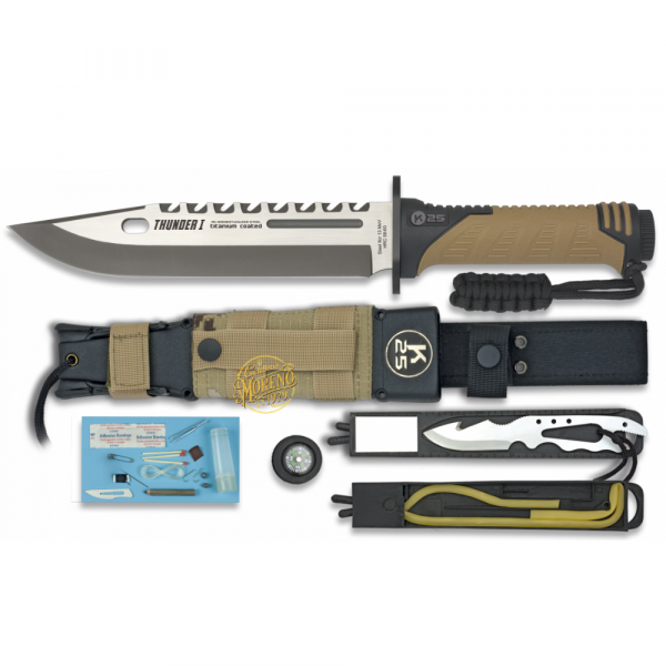 Cuchillo Supervivencia K25 THUNDER I CAMO SAND