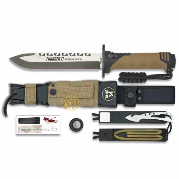 Cuchillo Supervivencia K25 THUNDER II CAMO SAND