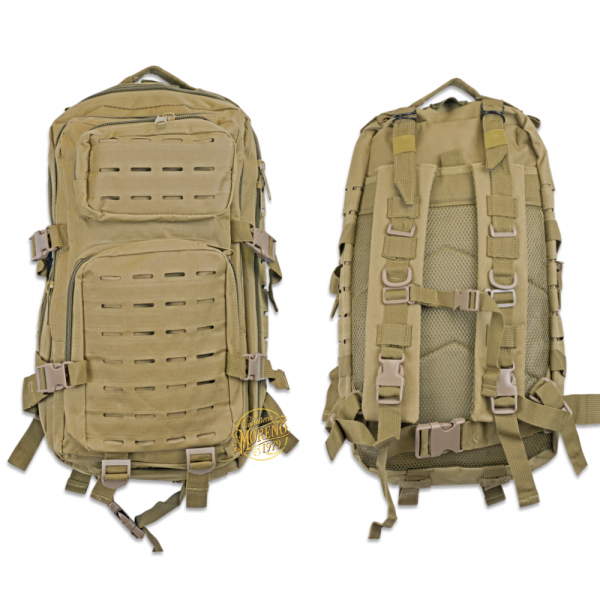 Mochila Táctica Supervivencia BARBARIC COYOTE 30L Laser Cut