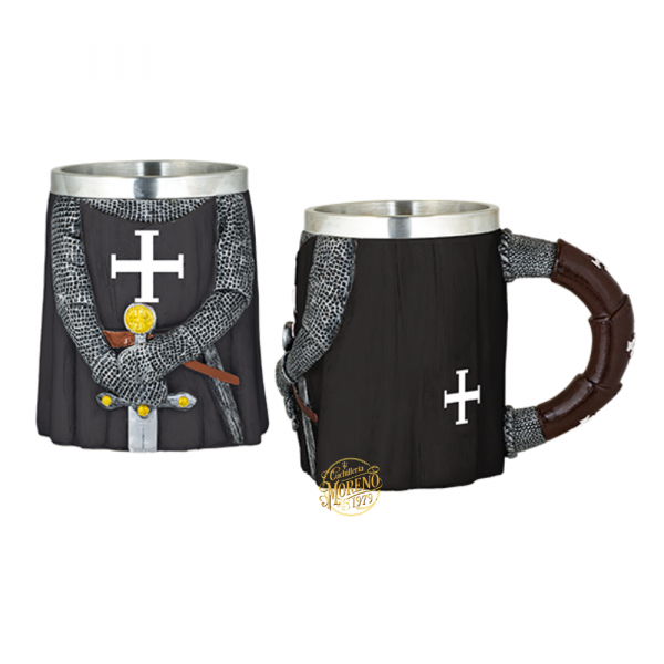 Taza Resina Ornamentación Resina TEMPLARIOS Negra TOLE10 IMPERIAL
