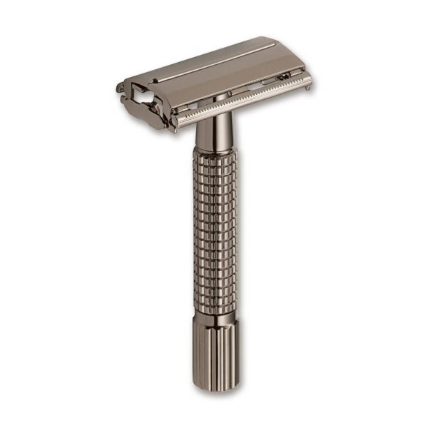 Maquinilla de Afeitar Clásica de  BOKER Mariposa Gunmetal Gris