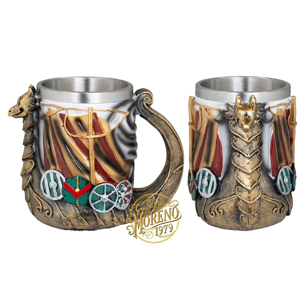 Taza Resina Ornamentación Resina BARCO VIKINGO XL TOLE10 IMPERIAL