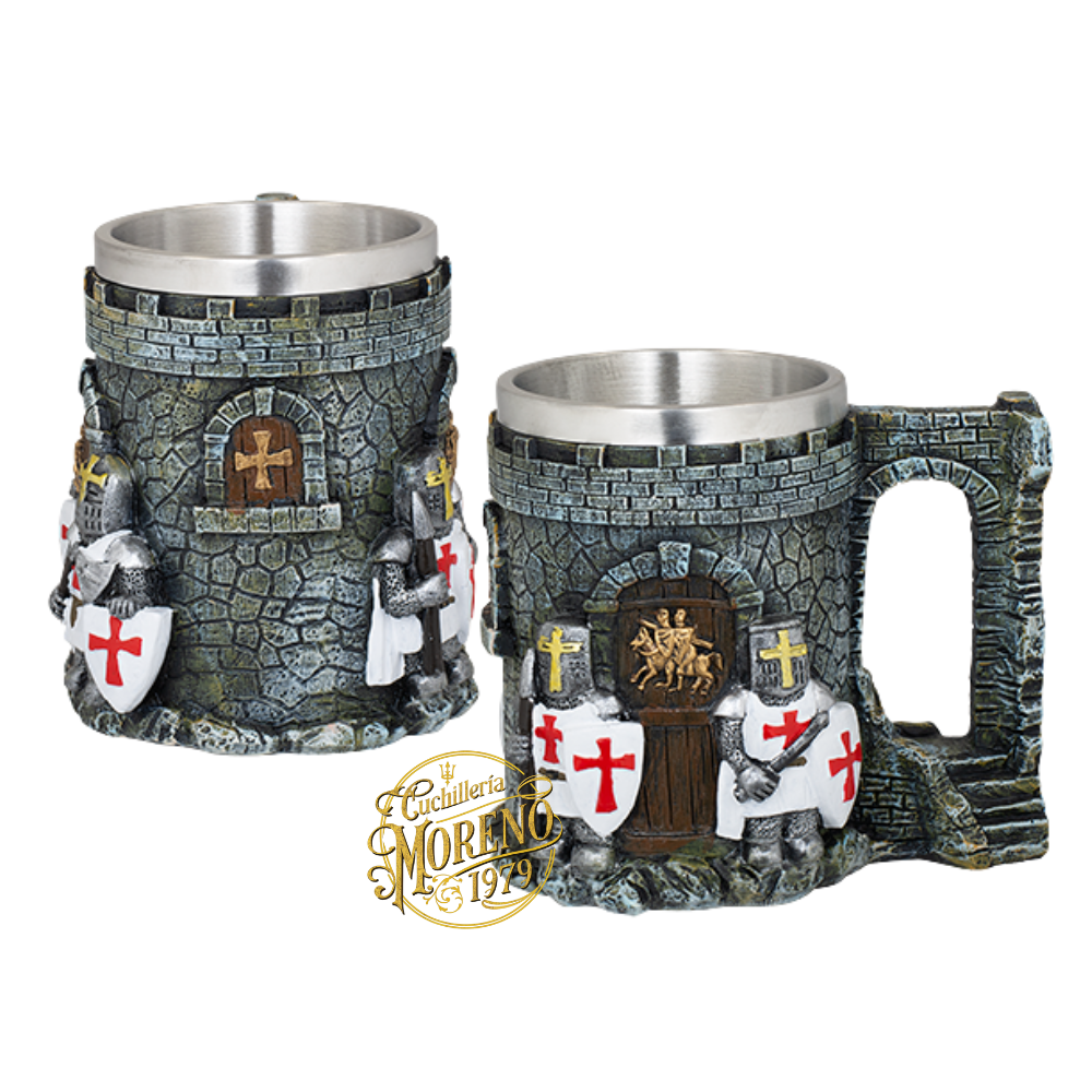 Taza Resina Ornamentación Resina CASTILLO TEMPLARIOS Blancos XL TOLE10 IMPERIAL
