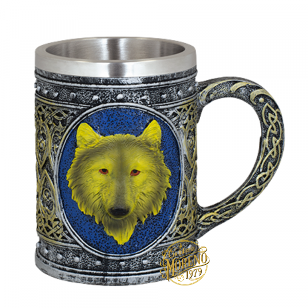 Taza Resina Ornamentación Resina LOBO XXL TOLE10 IMPERIAL