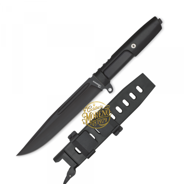 Cuchillo Táctico ALBAINOX Negro Puño Goma