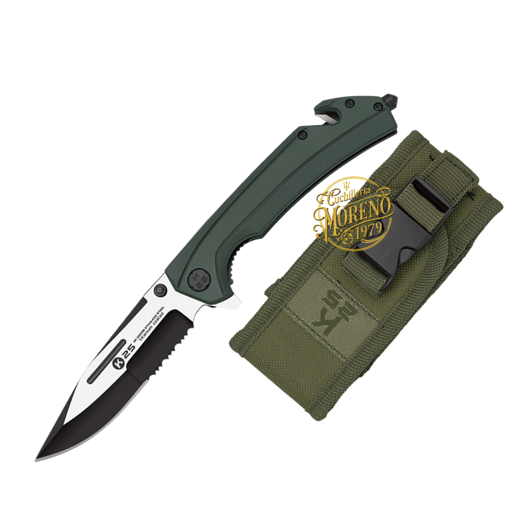 Navaja Táctica K25 G10 Verde Sierra