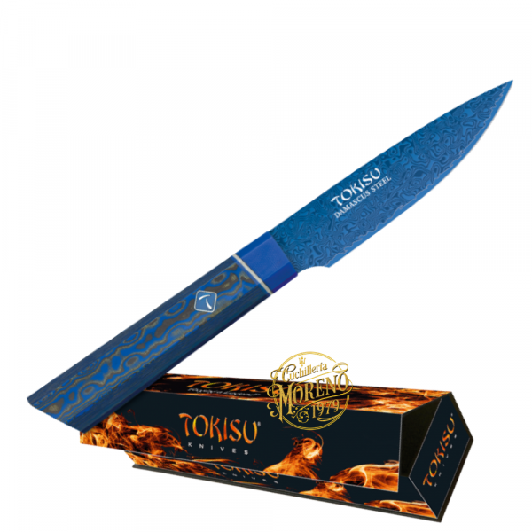 Cuchillo de Cocina PETTY TOKISU Damasco Azul 11cm