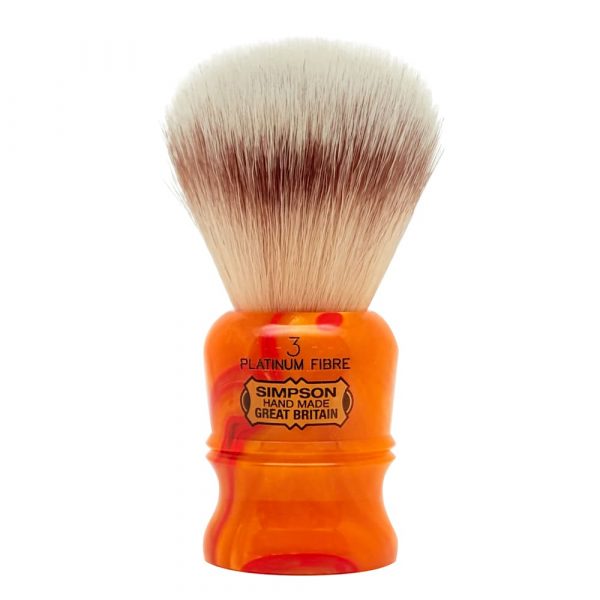 Brocha Simpson Platinum Duke 3 Naranja Sunspot Sintética
